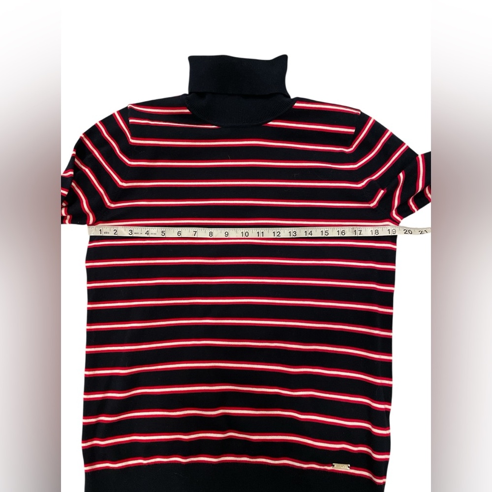 Tommy Hilfiger Women’s Pullover Navy/Red Striped Longsleeve Size Large - Picture 6 of 8